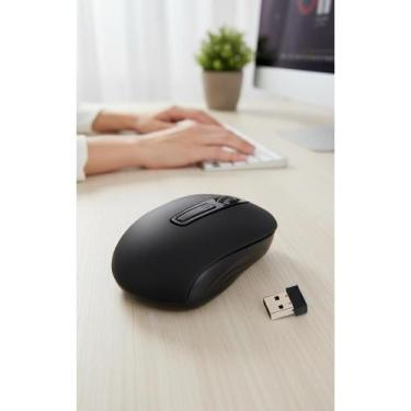 Imagem de 2x Mouse Sem Fio USB Recarregável 1600 DPI Preto Silencioso - Congratu