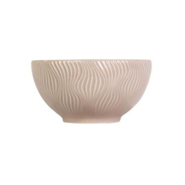 Imagem de Bowl Tigela Sobremesa Creme Relevo Sinuosa 360 ml Germer - Germer Porc