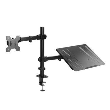 Imagem de Suporte Duplo Notebook e Monitor Articulado com Bandeja para Mesa - Vi