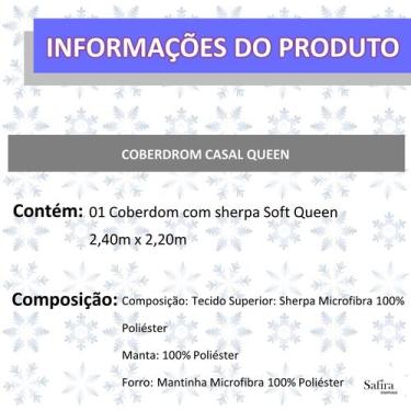 Imagem de Cobertor Casal Queen Manta Cobertas Com Sherpa Macio Coberdrom Grosso 