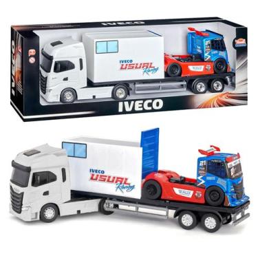 Imagem de Caminhão Brinquedo Iveco S-way Carreta Copa Truck Equipe Iveco Present