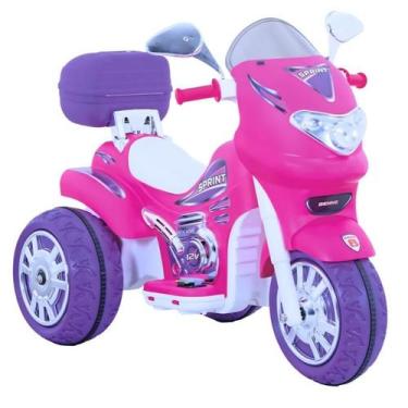 Imagem de Moto Elétrica Sprint Turbo Pink 12v C/capacete Biemme