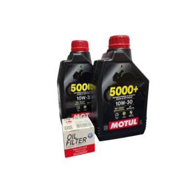 Imagem de Kit troca Óleo Motul 10w30 Semi sintético + Filtro Óleo Com Anel Twist