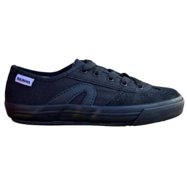 Imagem de Tênis Futsal Rainha Jr VL 20500 Infantil, Preto, Preto, 34