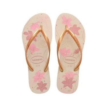 Imagem de Chinelo havaianas slim organic bege,  39, Bege