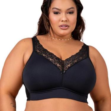 Imagem de Sutiã Bojo Soft Confort Plus Size Vi Lingerie, 54, Preto