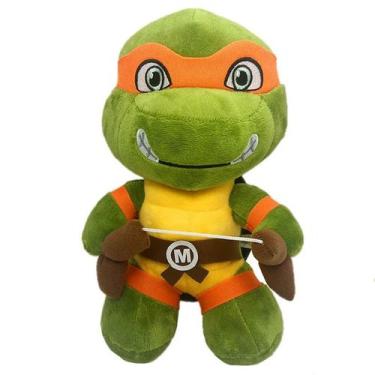 Imagem de Pelucia tartaruga ninja raphael leonardo 26cm escolha, MICHELANGELO