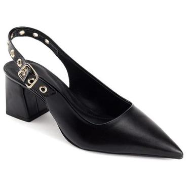 Imagem de Scarpin Santinelli 1636 Feminino, Preto, 38