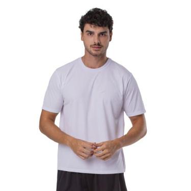 Imagem de Camiseta Básica Dry Fit Plus Size Masculina Elite, Branco, G