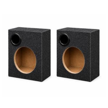 Imagem de Kit 2 Caixas Dutadas 6 Polegadas APSounds Grafite MDF