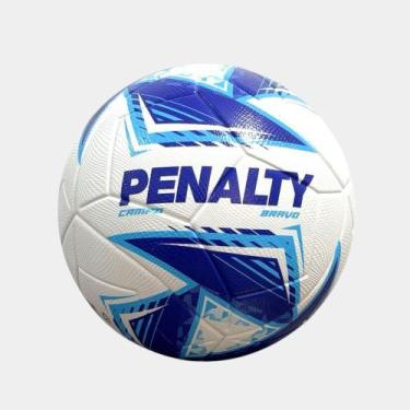 Imagem de Bola De Futebol Campo Premium Penalty Original, Branco, Azul