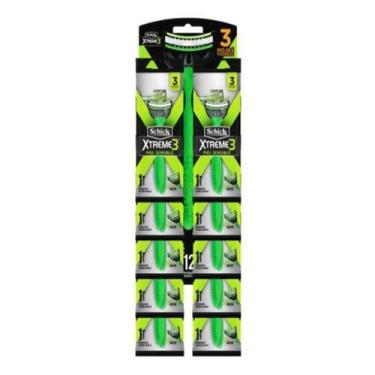 Imagem de 12 Aparelho De Barbear Schick Xtreme 3 Sensitive Descartável
