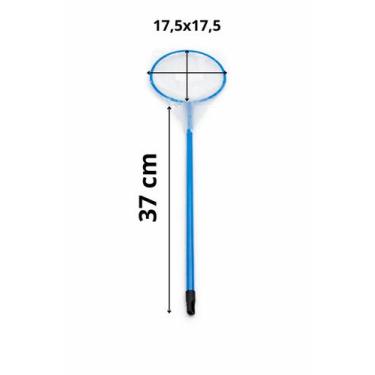 Imagem de SKRw REDE P/ AQUARIO REDONDA RASA 17.5CM CABO 37MC -, azul