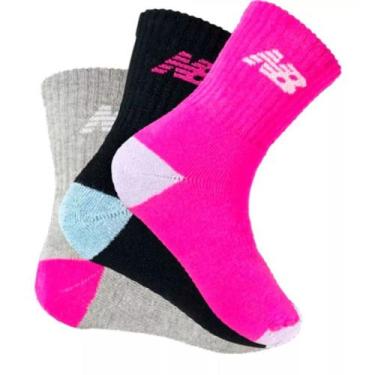 Imagem de Meia New Balance Atoalhada Cano Alto, Pto, Cnz, Roxo, 33/36