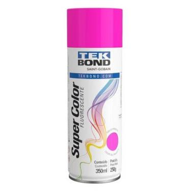 Imagem de Tinta Spray Uso Geral Pintura Todas Cores Automotivo Tekbond, Rosa Flu