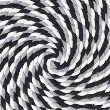 Imagem de Corda de algodão trançado natural West Coast Paracord – Corda artesanal – Corda tripla super macia e forte para esportes, decoração, artesanato, macramê, uso interno (1/4 polegada x 1,8 m, escala de cinza)