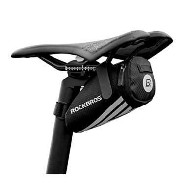 Imagem de ROCKBROS Bolsa de selim de bicicleta, bolsa de assento de bicicleta, bolsa de armazenamento de acessórios de bicicleta, bolsa de armazenamento ultraleve para ciclismo de estrada, montanha,