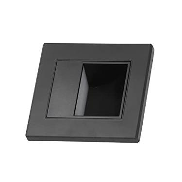 Imagem de linxiaojix Luz LED de degrau, lâmpada de LED de alta dureza, tratamento de polimento de superfície para corredores para luz de escada (preta)