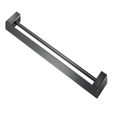 Imagem de Toalheiro Barra Duplo Docol Flat 1013748 Grafite Polido