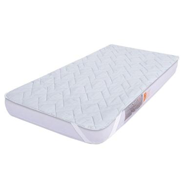 Imagem de Kit Colchão de Berço Americano 130x70x10 + Protetor Impermeável Antialérgico