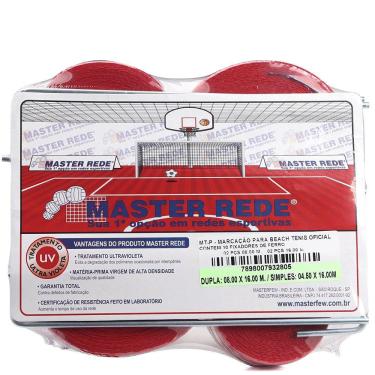 Imagem de Marcação Para Beach Tennis Com Fixadores Master Rede