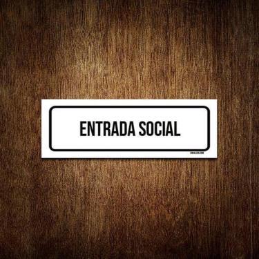 Imagem de Placa De Sinalização Setor - Entrada Social  23X9 