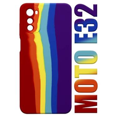 Imagem de Case Aveludada Compatível Moto E32 Xt2227 6.5 Arco Iris LGBT + Película De Vidro 3D - Luiza Cell25