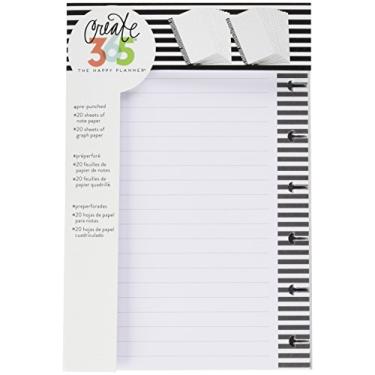 Imagem de me & my BIG ideas Papel de enchimento de anotações – Suprimentos para scrapbook Happy Planner – 40 folhas de papel pré-perfurado – 20 folhas de papel de anotação, 20 folhas de papel para anotações – listas de fazer, rabiscar – tamanho mini