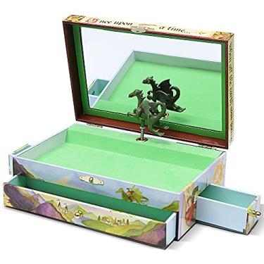 Imagem de Enchantmints Dragon World – Caixa de tesouro musical para meninas – Caixa de joias musical com 3 gavetas removíveis – para crianças a partir de 3 anos – Multicolorida