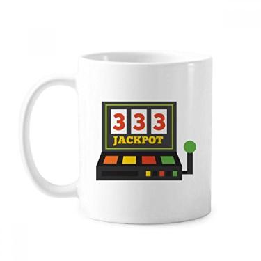 Imagem de One Arm Bandit Ilustração Jackpot Caneca Cerâmica Café Porcelana Utensílios de Mesa
