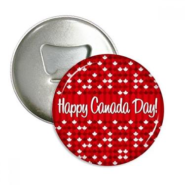 Imagem de Emblema multifuncional com ímã de geladeira para abridor de garrafas Happy Canadian Day com sabor do Canadá