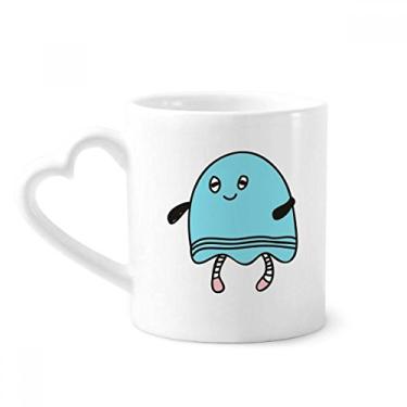 Imagem de Caneca de café de cerâmica com monstro universo e alienígena copo de coração de vidro