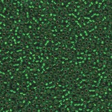 Imagem de Silver Lined Green Matte Miyuki Japanese Round Rocailles Glass Seed Beads 11/0 Approximately 24 Gramme 13cm Tube