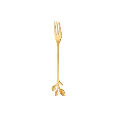 Imagem de WOLFF - Conjunto 4 Garfos Aço Inox p/Aperitivo Leaves Dourado