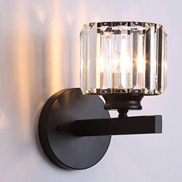 Imagem de Arandela de cristal ADITAMs Moderna luminária de cristal decorativa ADITAMing abajur de cabeceira arandela de parede iluminação doméstica abajur de vidro para sala de estar luminária de corredor E27