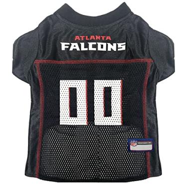 Imagem de Camiseta NFL Atlanta Falcons para cães, tamanho: 2GG. Melhor fantasia de camisa de futebol para cães e gatos. Camisa de jérsei licenciada.