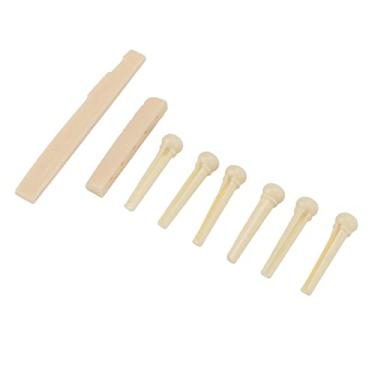 Imagem de Pino de ponte de guitarra, design bonito folk porca de guitarra boa qualidade de som combinação perfeita ABS tamanho padrão para instrumento