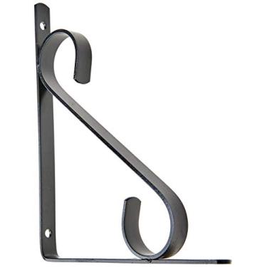 Imagem de PRAT.K Suporte Mão Francesa Colonial Preto para Prateleira 20 cm – Resistente e Decorativo