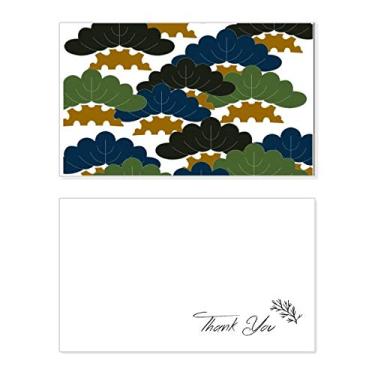 Imagem de Pinheiro chinês tradicional padrão abstrato cartão de agradecimento aniversário comemoração casamento agradecimento