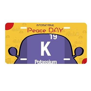 Imagem de DIYthinker K Potássio elemento químico Chem placa de carro decoração Dia da Paz
