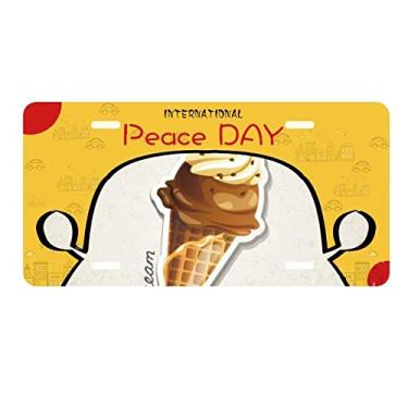 Imagem de DIYthinker Placa de carro Cherry Chocolate doce sorvete cone decoração de carro dia da paz