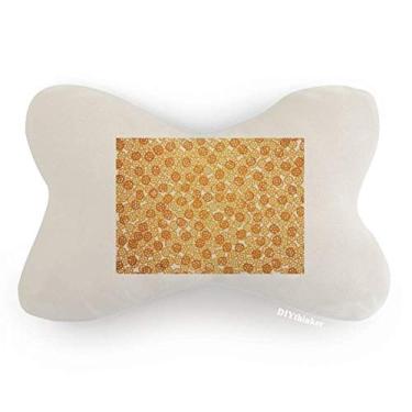 Imagem de DIYthinker Lanches em forma de roda deliciosos alimentos papel de parede carro decoração pescoço almofada almofada apoio de cabeça