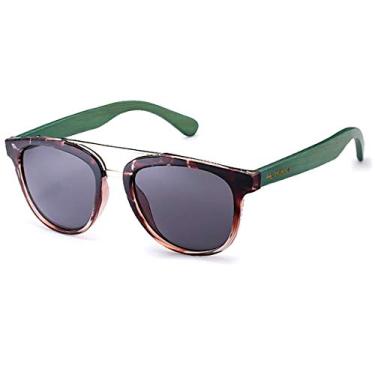 Imagem de Óculos de Sol HU WOOD Polarizados Óculos de Sol Design Madeira Bambu com Proteção Uv400 (C2)