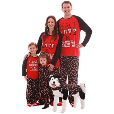 Imagem de #followme Pijama de Natal combinando para casais, cães e proprietários#followme Dog Large preto