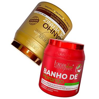Imagem de Kit Forever Liss Banho de Verniz 1Kg + Banho de Morango 1Kg