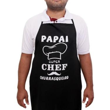 Imagem de Avental Papai Super Chef Churrasqueiro Presente Pai - D.Lima