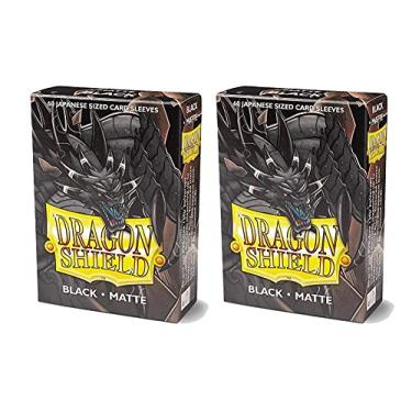 Imagem de Dragon Shield Bundle: 2 Packs of 60 Count Japanese Size Mini Matte Card Sleeves - Matte Black