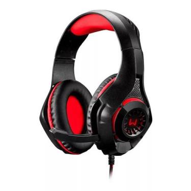 Headset Warrior Straton Gamer USB Led Azul KaBuM