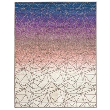 Imagem de Tapete Sala 200X250 2X2.5 Nuvem Trincado 3D Agua Geométrico