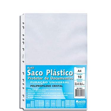 Imagem de Chies Saco Plástico A4 Furação Universal Gofrado PT com 10 UN Chies